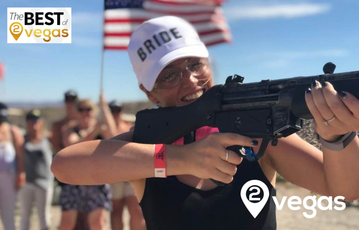 Bride to be Shooting MP59 Fully Automatic Machine Gun