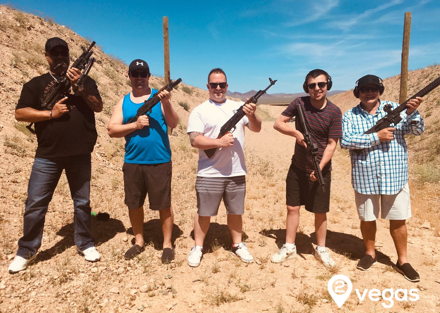 Another Awesome Bachelor Party Desert Shooting with Team 2Vegas.com