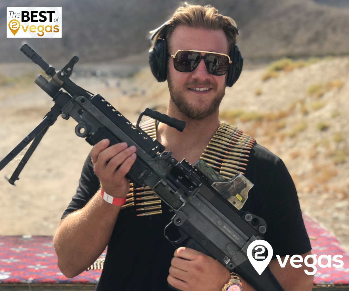 Ben Davison Pro Boxing Trainer shooting RAMBO Gun